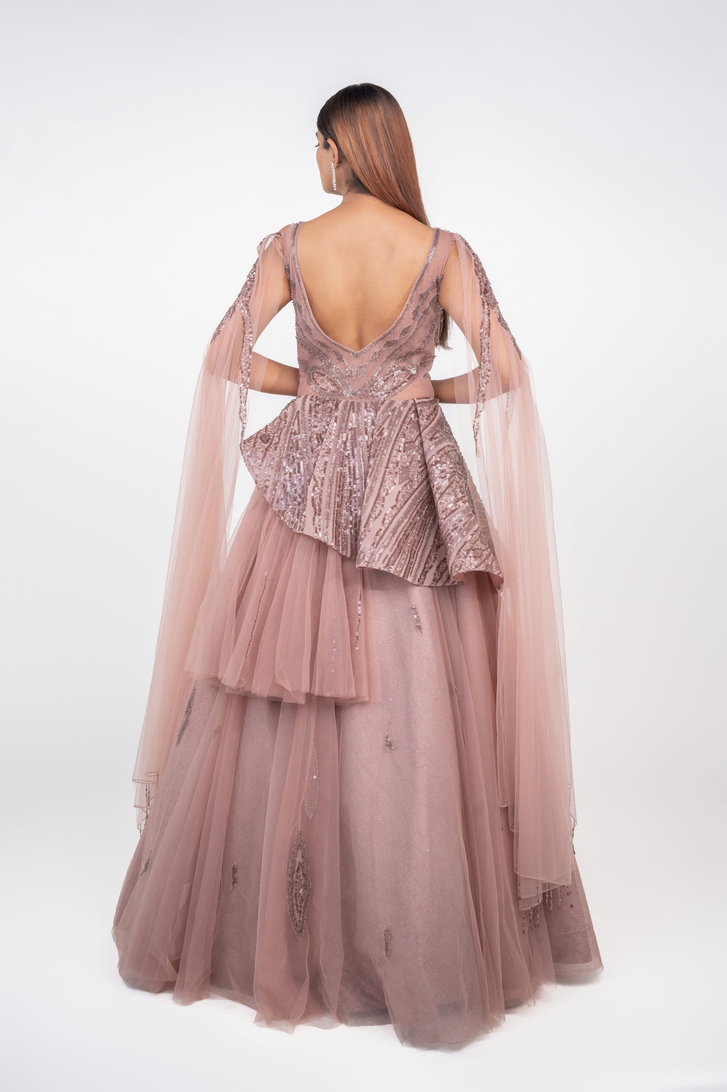 designer bridal gown with unique style