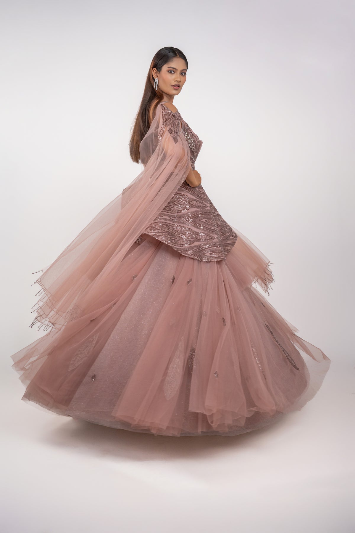 designer bridal gown with unique style