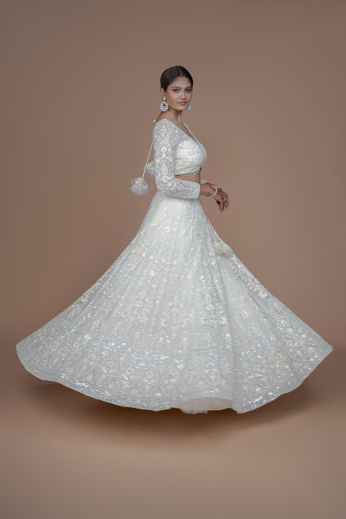 off white designer inspired lehegna.