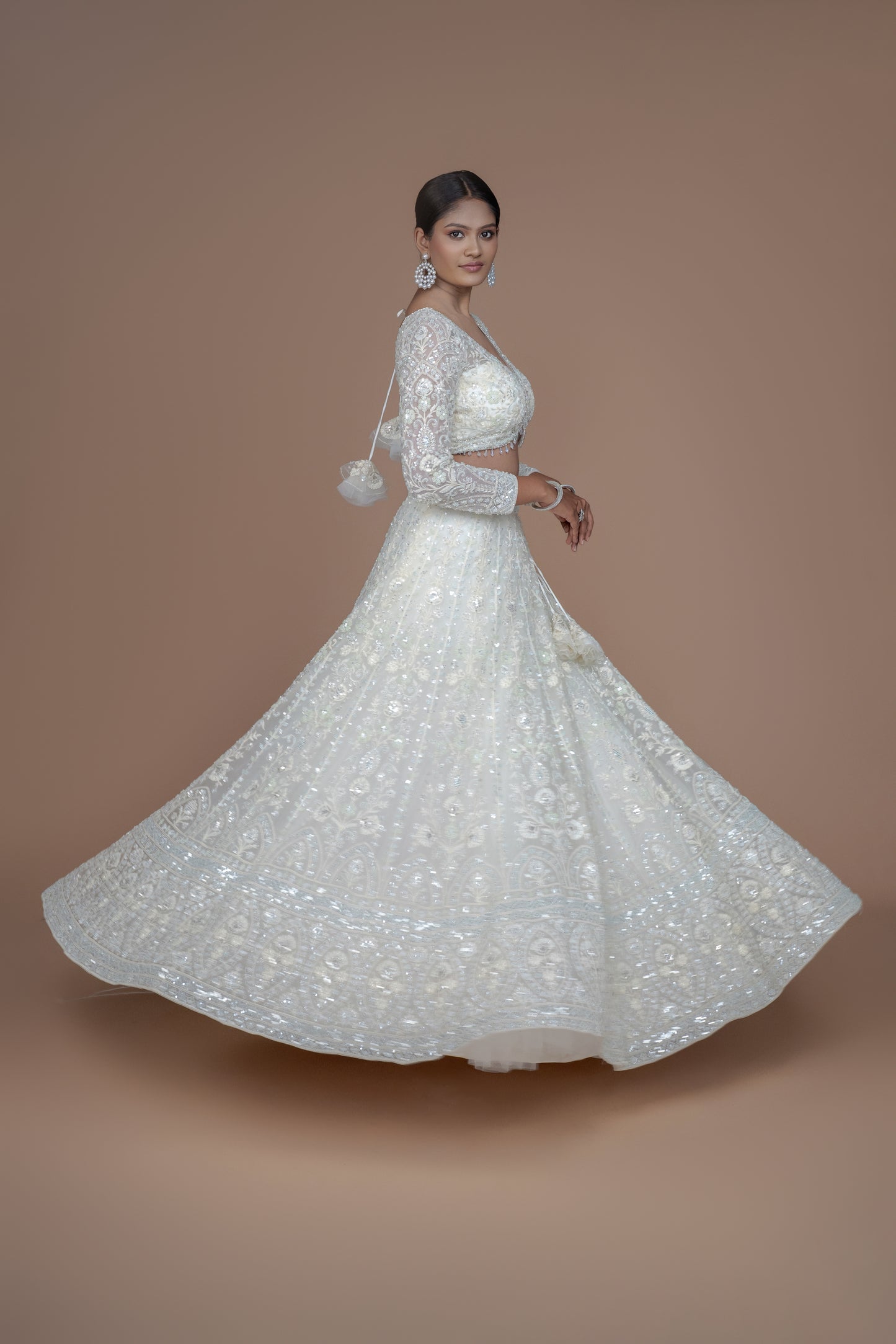 off white designer inspired lehegna.