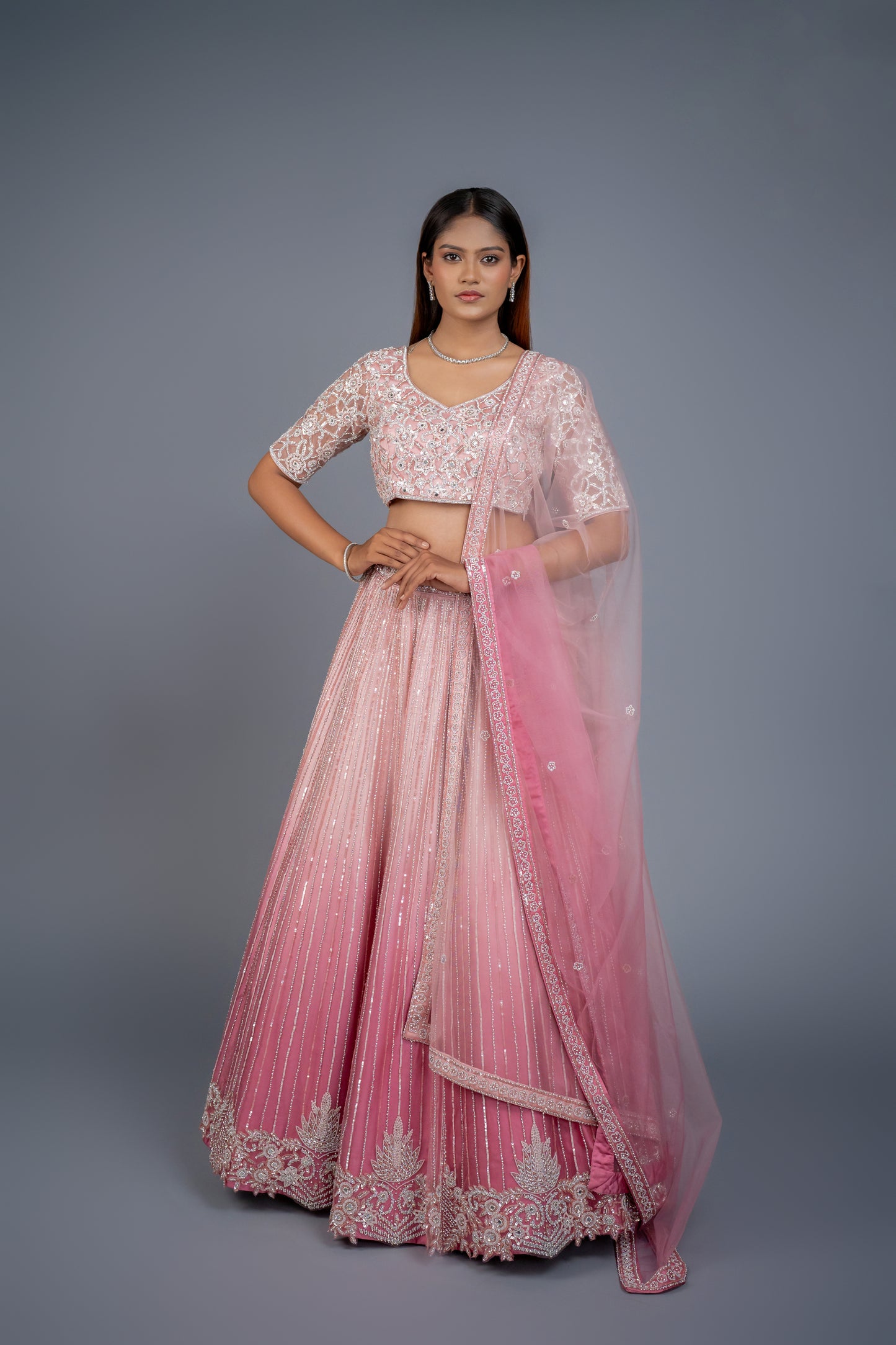 urban dulhaniya handwork designer lehenga with full customisation option available