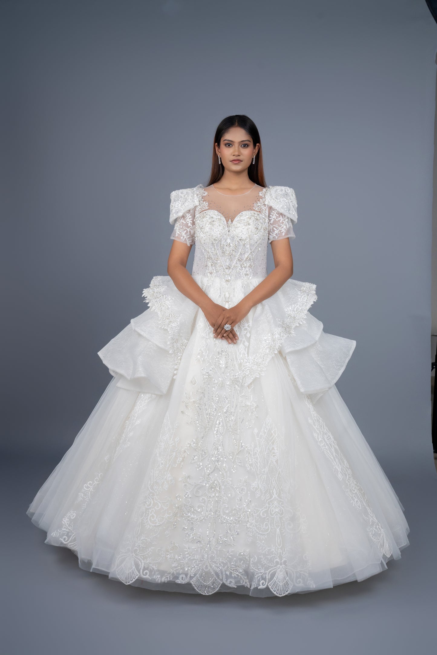 catholic white bridal gown