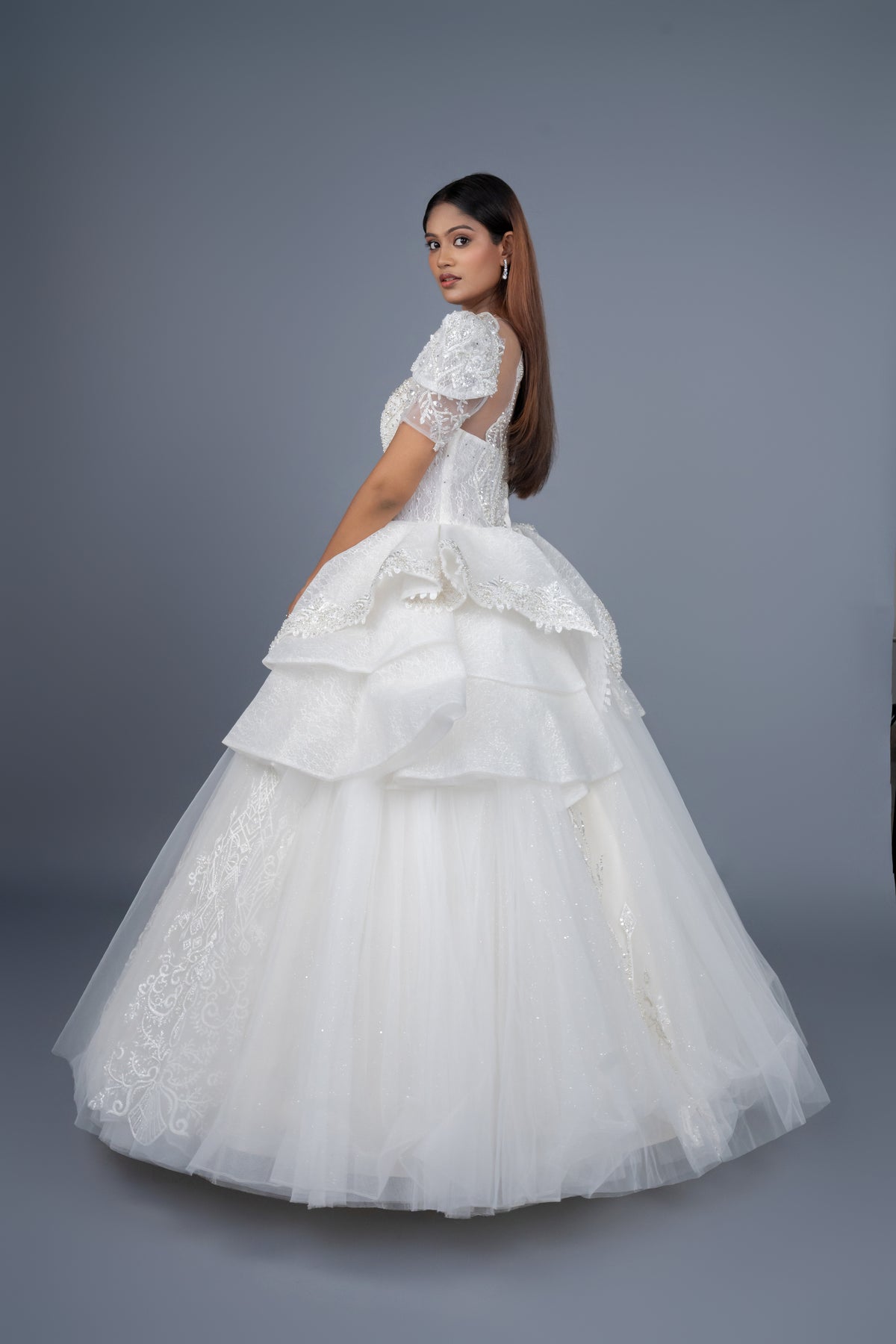 catholic white bridal gown