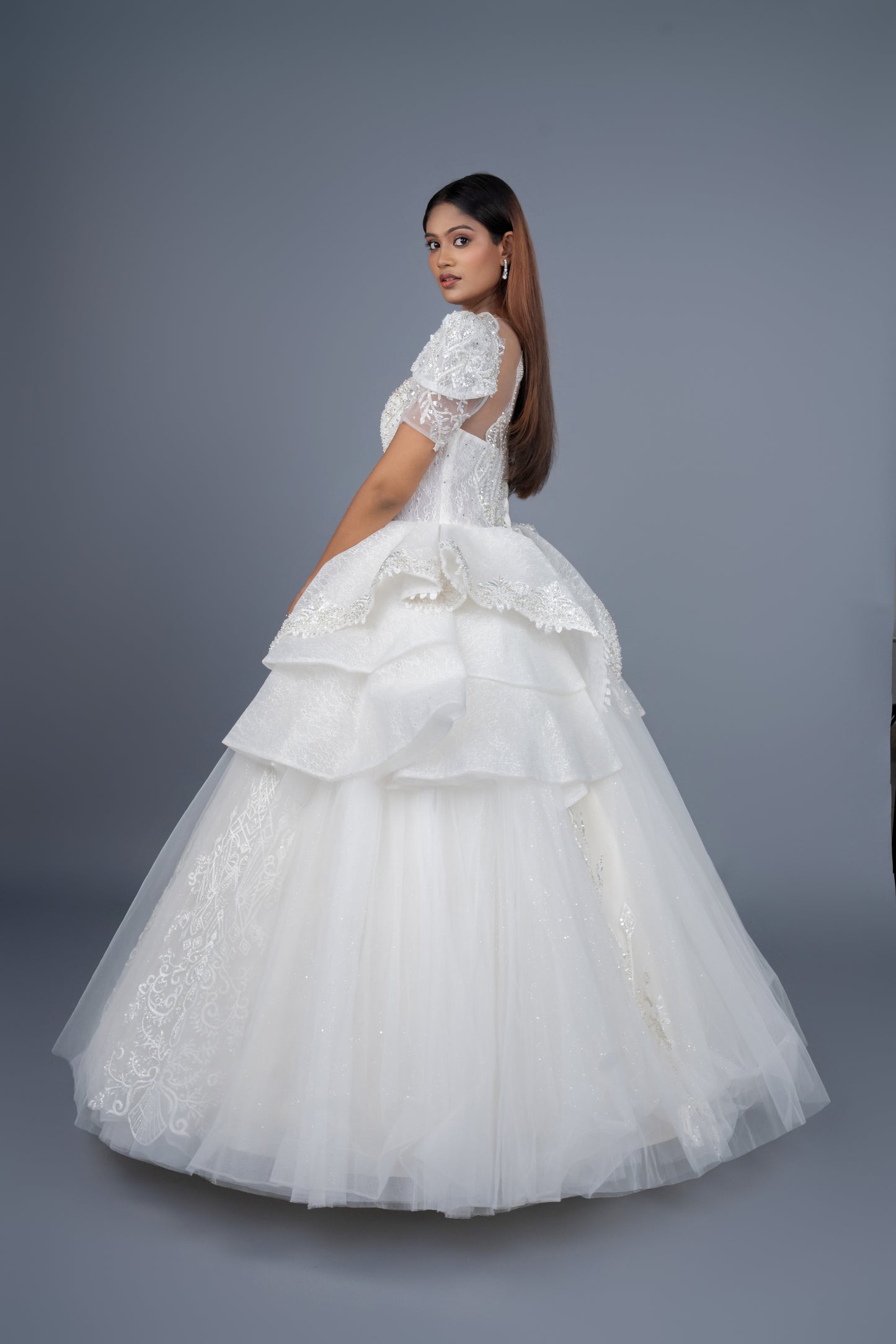 catholic white bridal gown