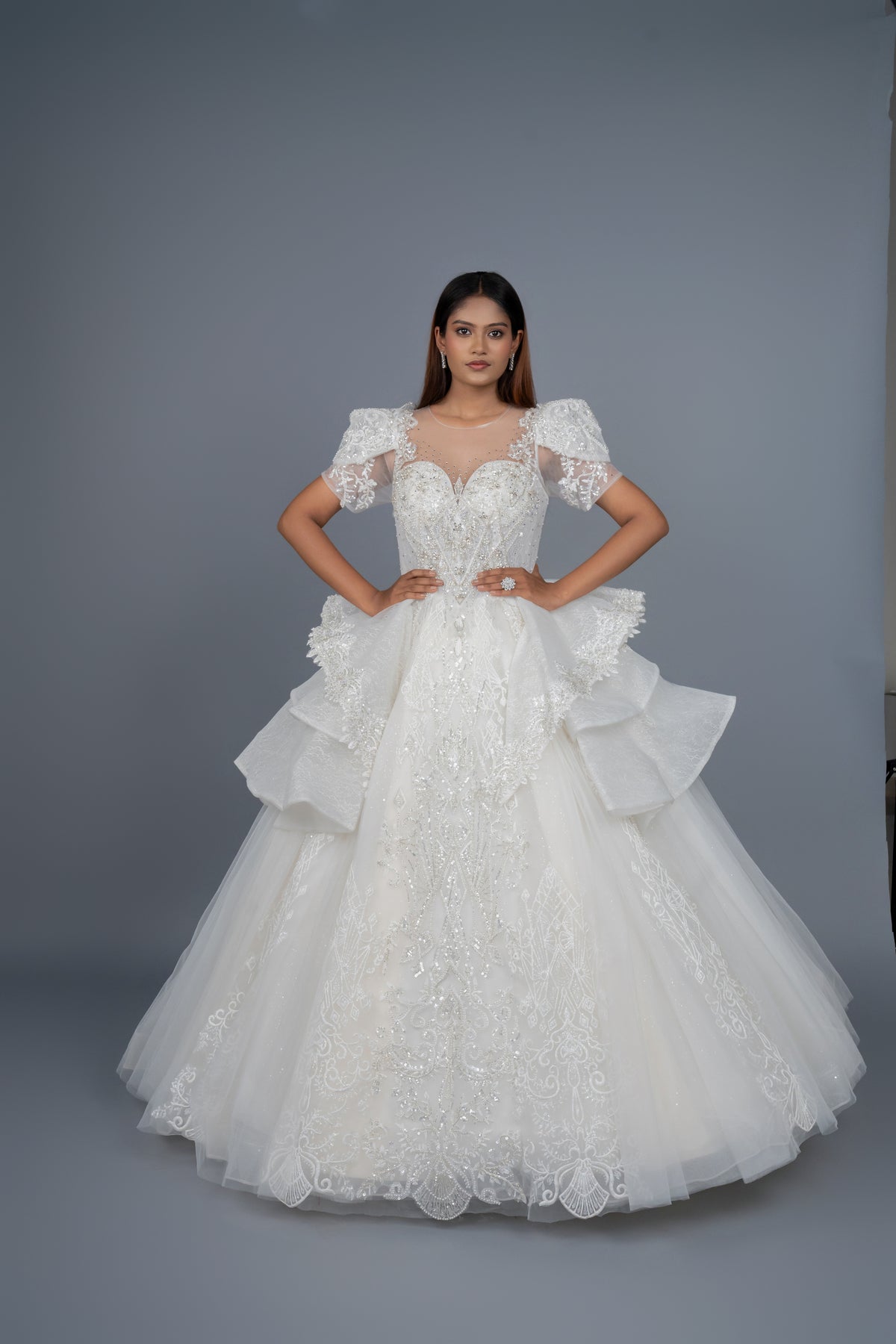 catholic white bridal gown