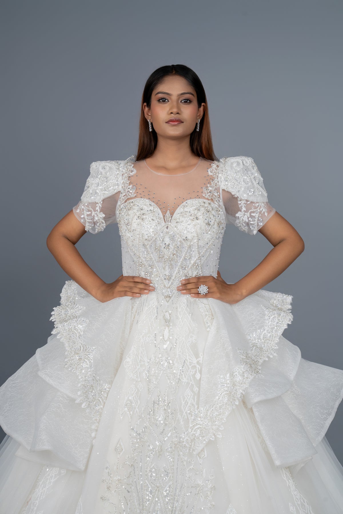 catholic white bridal gown