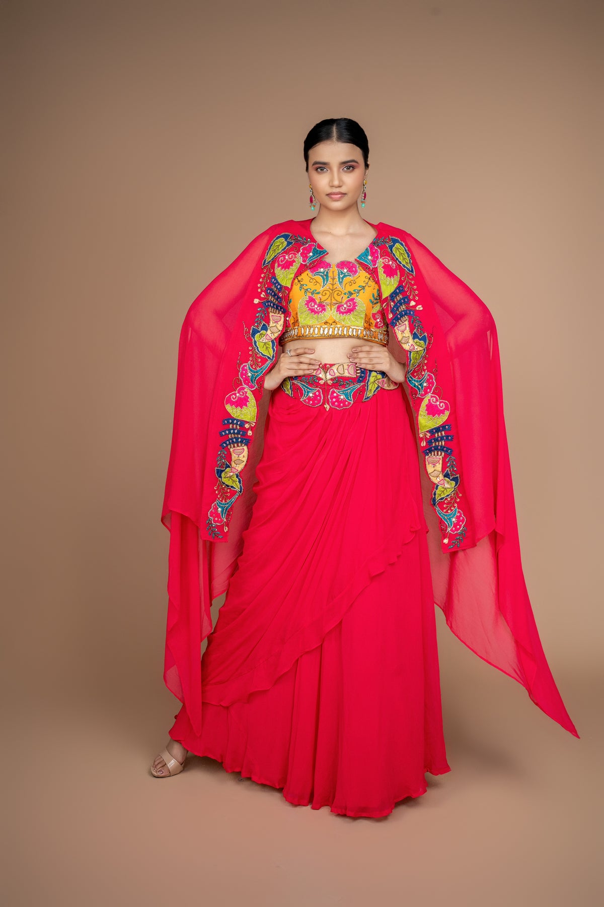rani indo western design complete designer look lehenga with jacket.