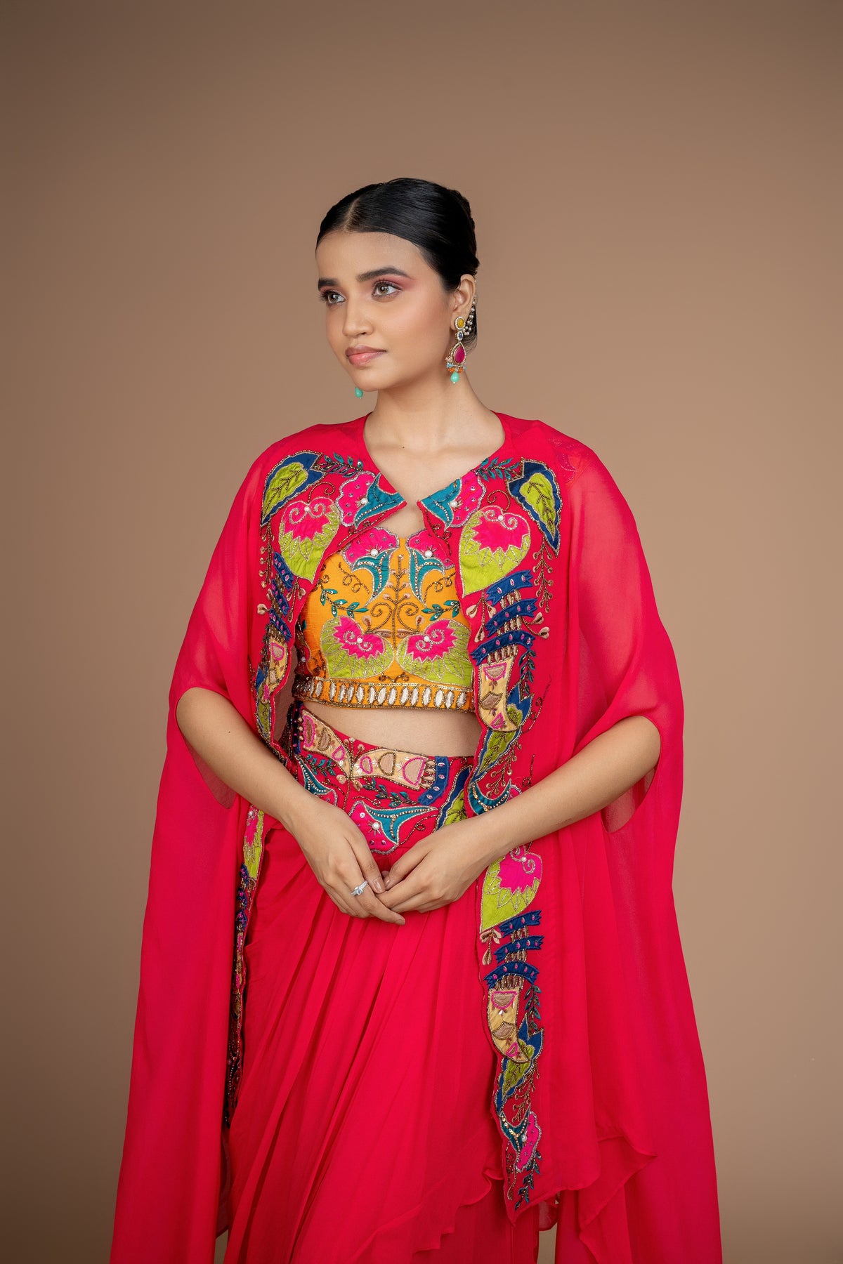 rani indo western design complete designer look lehenga with jacket.