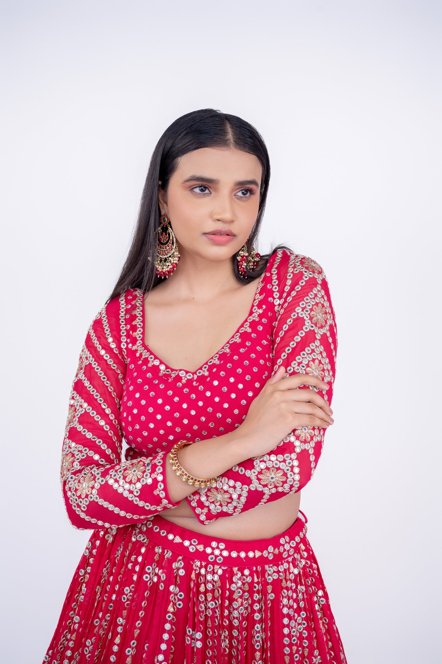 hot pink designer lehenga