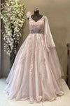 BABY PINK TISSUE ORGANZA GOWN