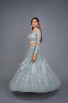 Slay in this beautiful blue lehenga.