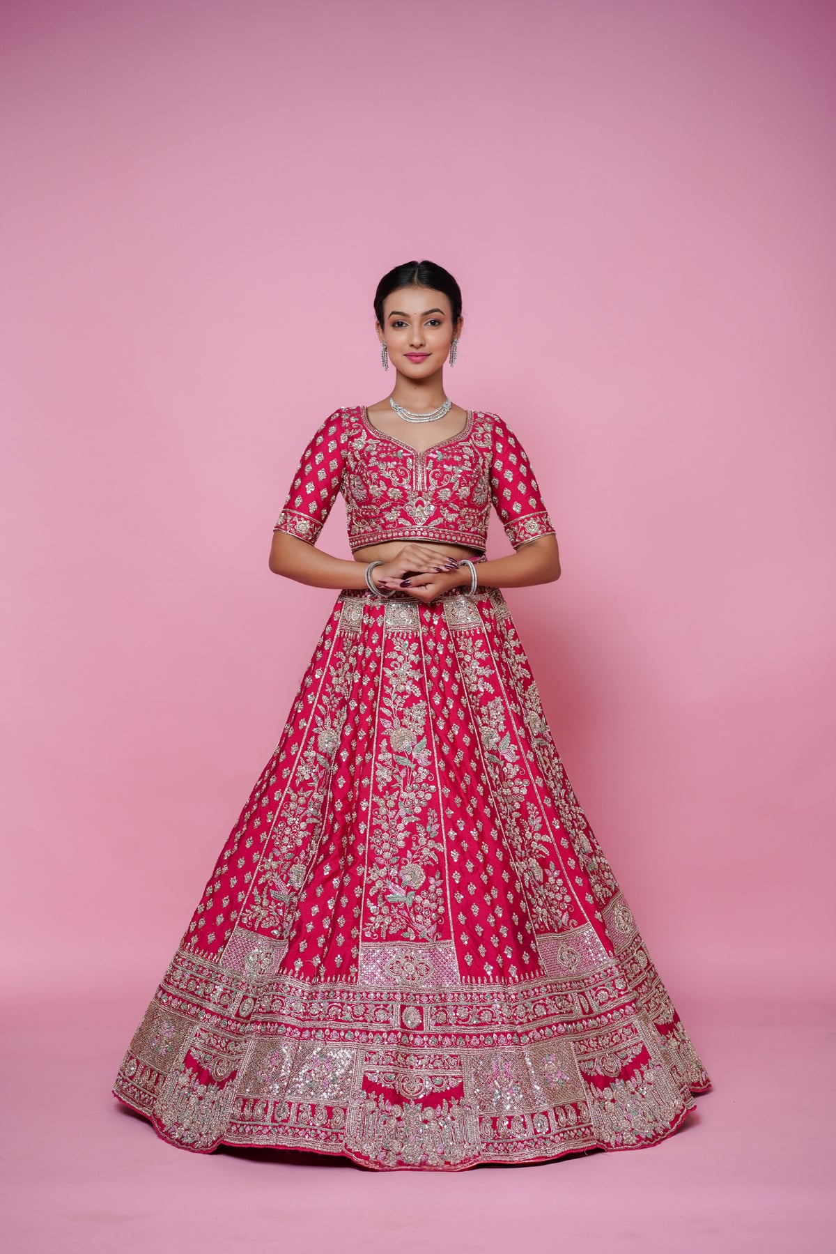 Rani silk bridal lehenga