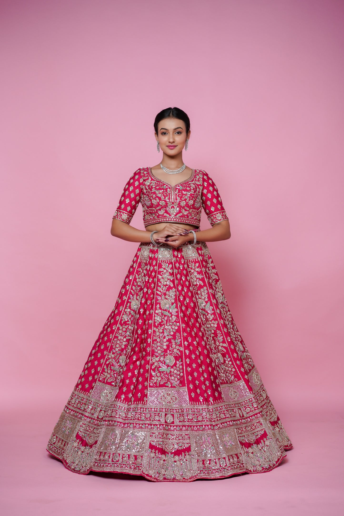 Rani silk bridal lehenga