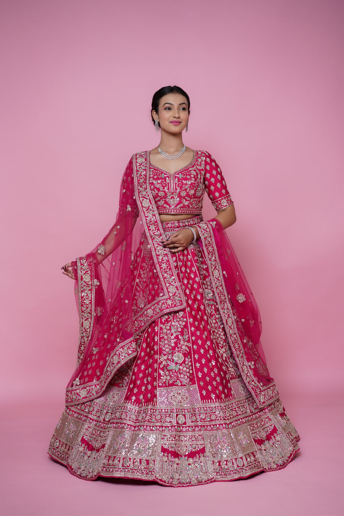 Rani silk bridal lehenga