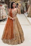 Deep V zardozi bridal blouse with crystal tassels, pearl work and embroidered waistband – Urban Dulhaniya