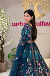 Side view of navy blue garden lehenga with multicolour floral embroidery skirt – Urban Dulhaniya Pune
Indian navy blue lehenga with Mughal garden embroidery – NRI occasion wear at Urban Dulhaniya Pune
