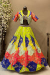 Multi Color Sangeet Wear Lehenga with Short Jacket | Contemporary Celebration Outfit