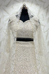 Ivory Dream Lehenga in heavy beads and cutdana work