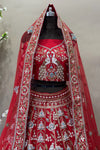Red Handcrafted Bridal Lehenga Choli - Luxury Wedding Lehenga