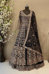 Black Indo-Western Design with sequin work and heavy dupatta