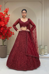 Emerald Green Heavy Beads Work Lehenga | Luxury Wedding Collection