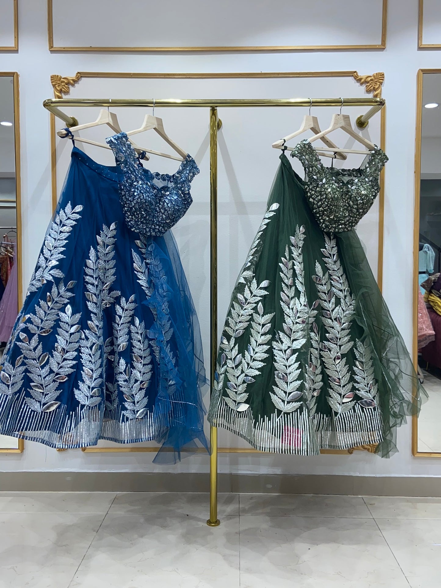Gota Patti Design Crop Top Lehenga