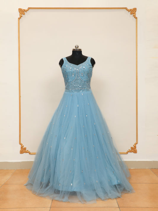 Dark Sky handwork Gown specially designed for Bridesmaid