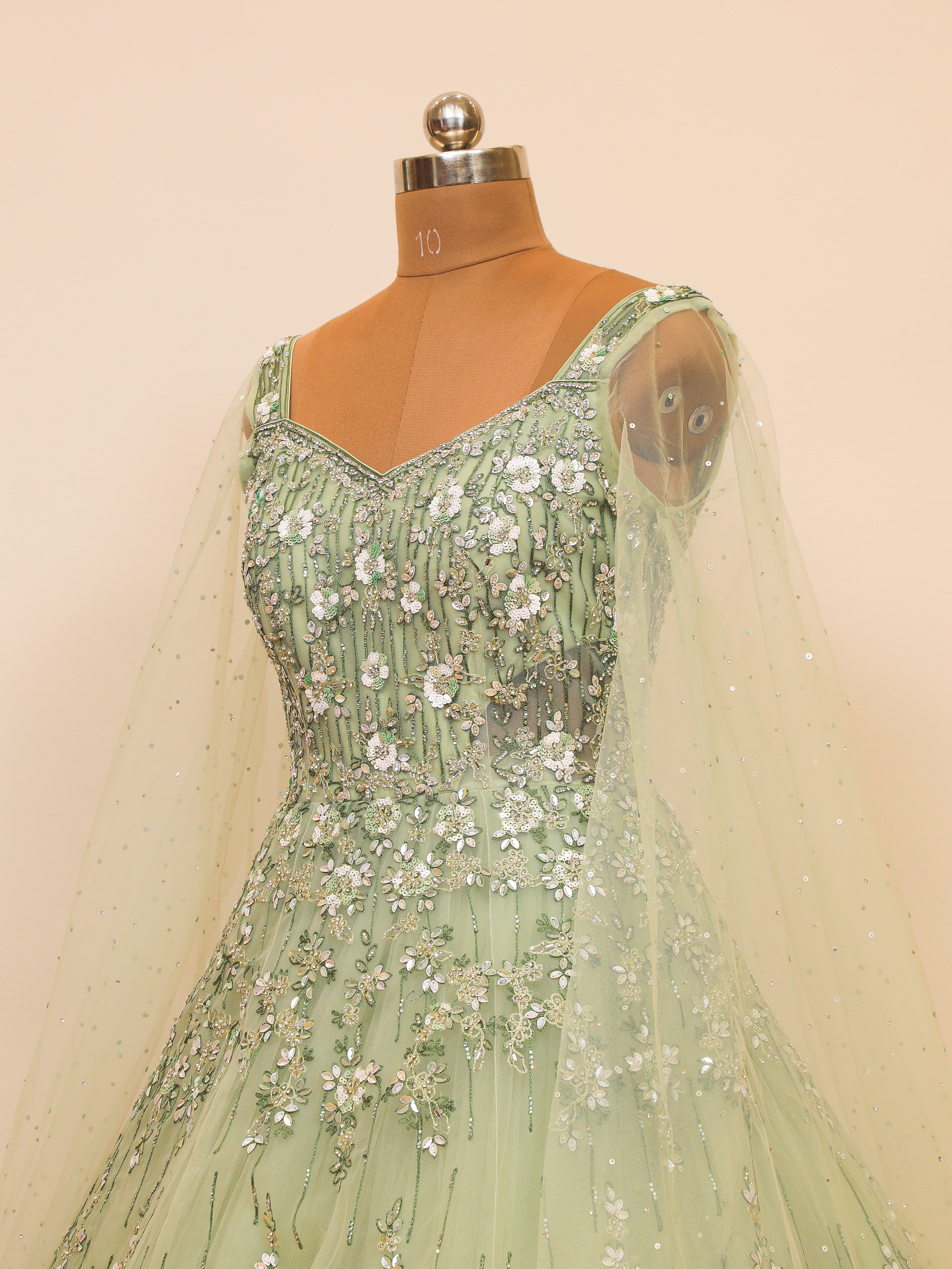 Glitter Tulle Appliqued Corset Bodice Wedding Gown | David's Bridal